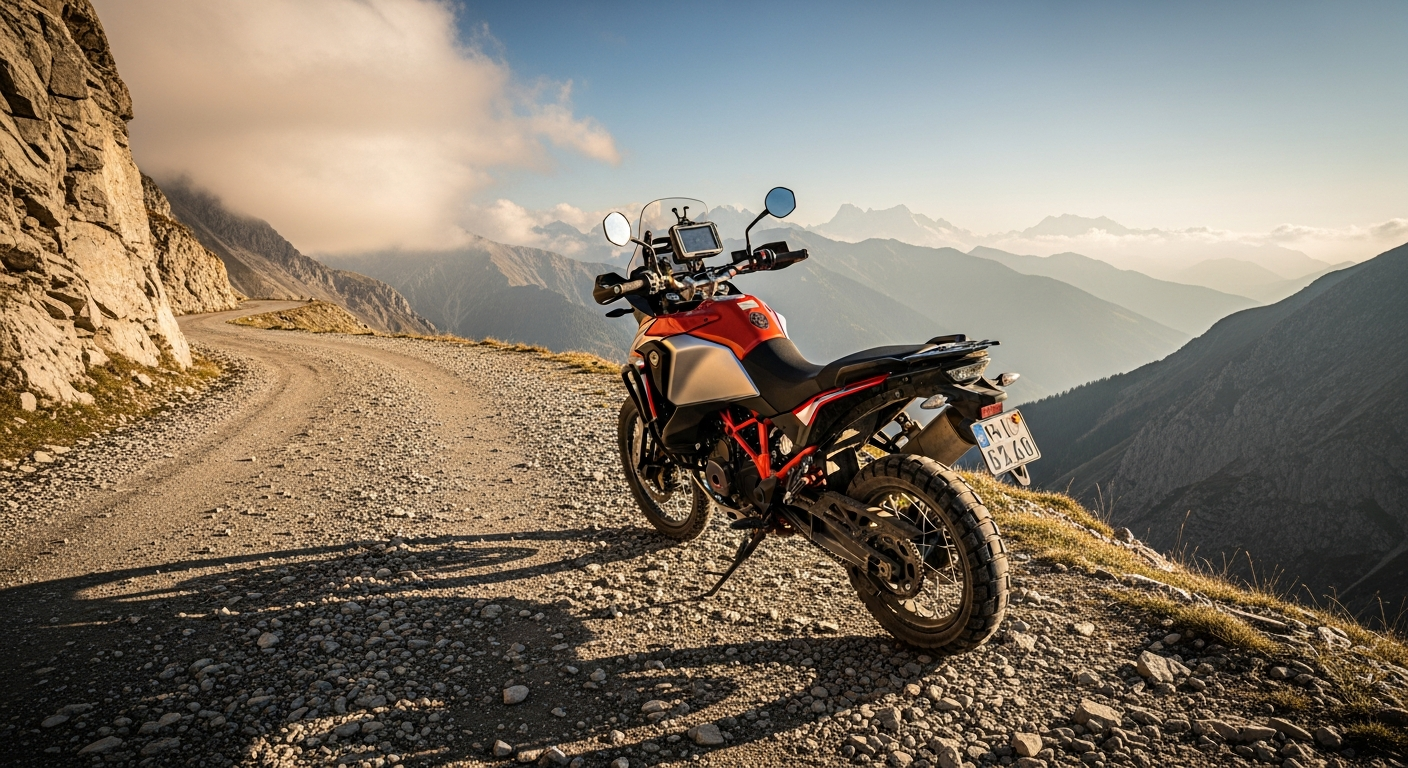 Best adventure motorcycles to import from Japan parked on a mountain road