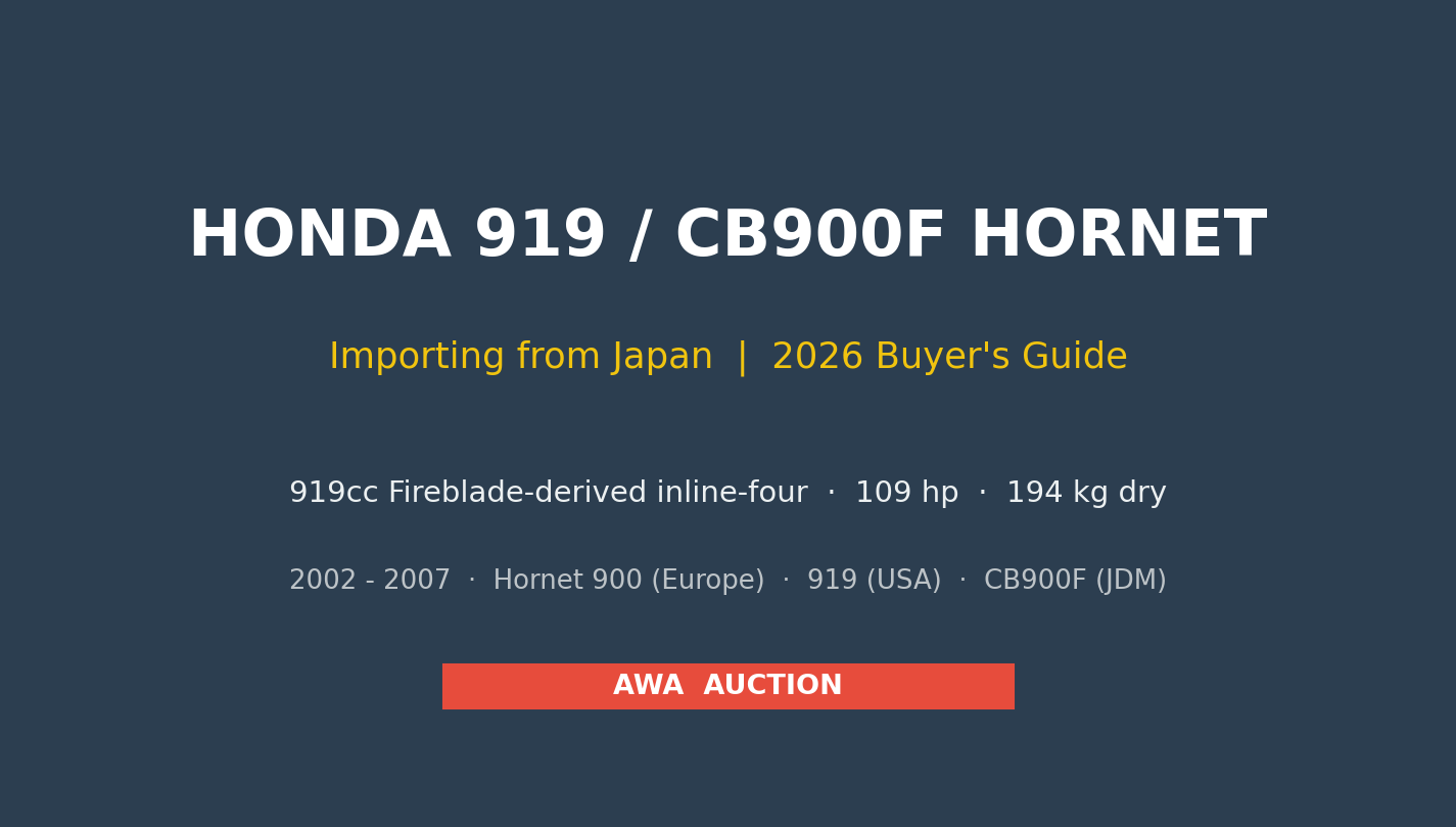 Honda 919 CB900F Hornet import from Japan complete buyer guide 2026