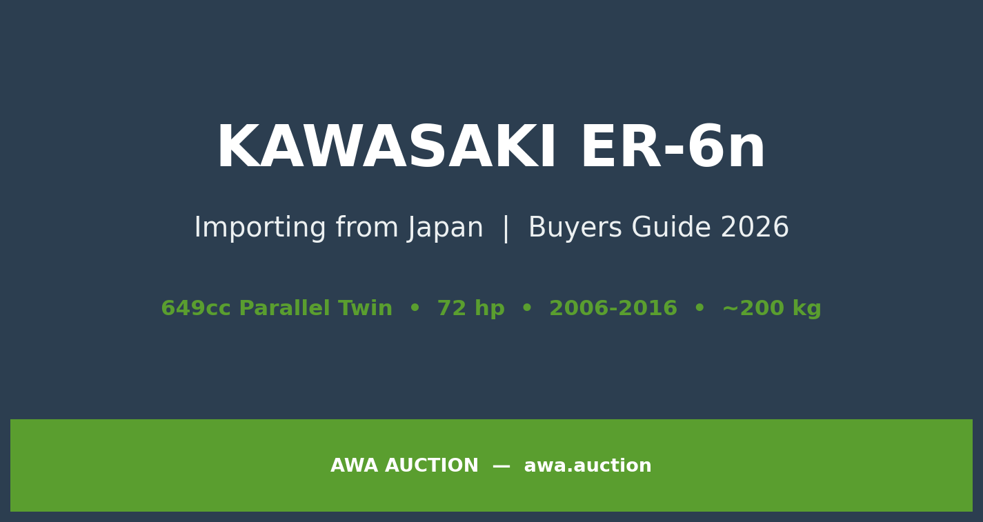 Kawasaki ER-6n import from Japan buyers guide 2026