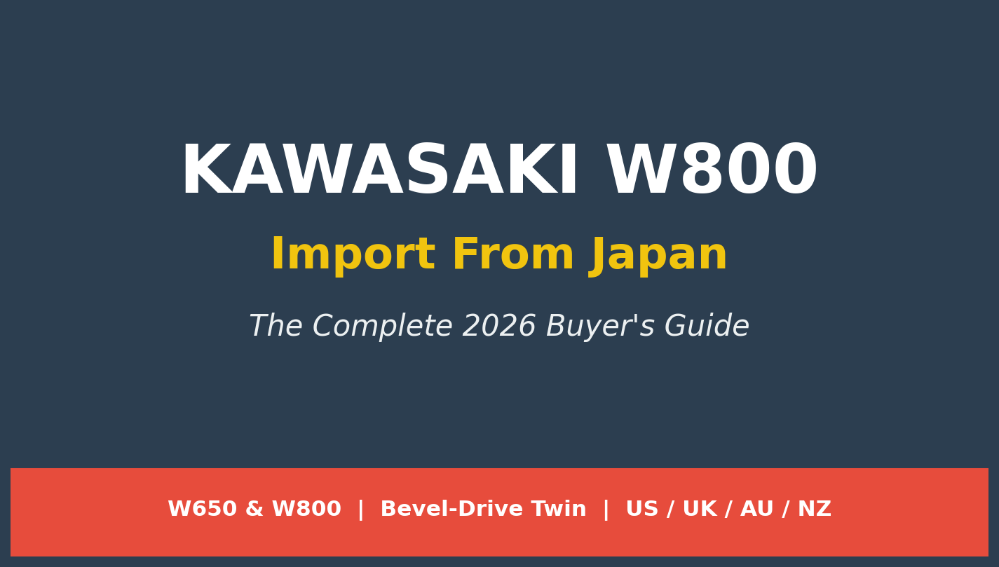 Kawasaki W800 import from Japan 2026 buyer's guide cover