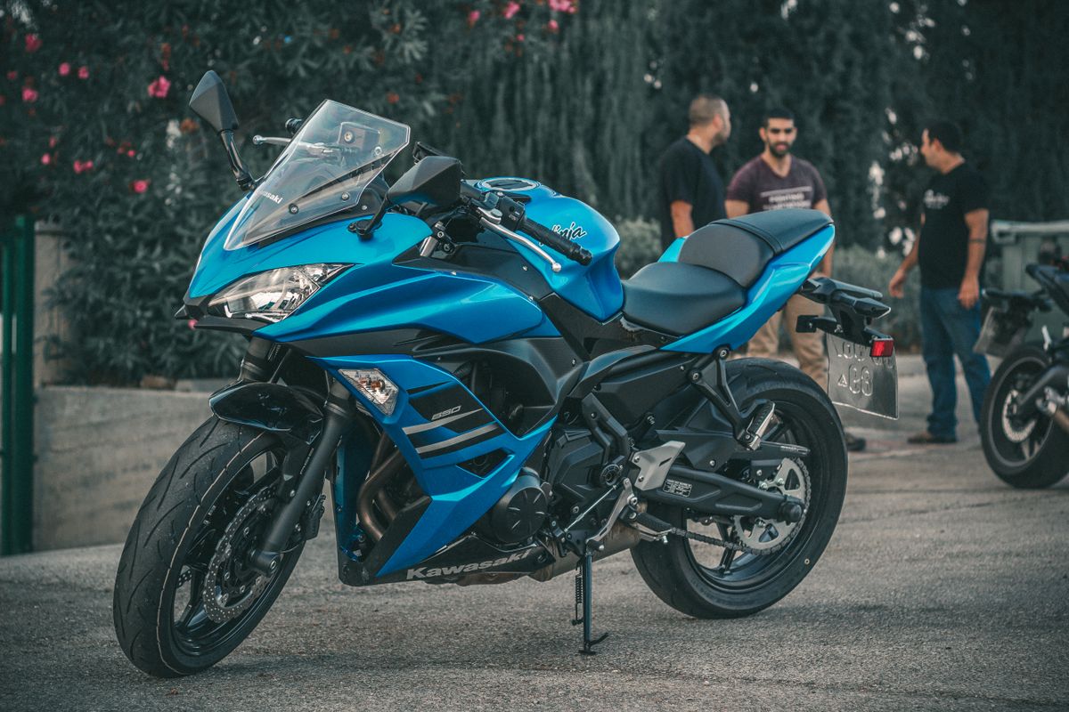 Green Kawasaki motorcycle similar to the ZRX1200 imported from Japan