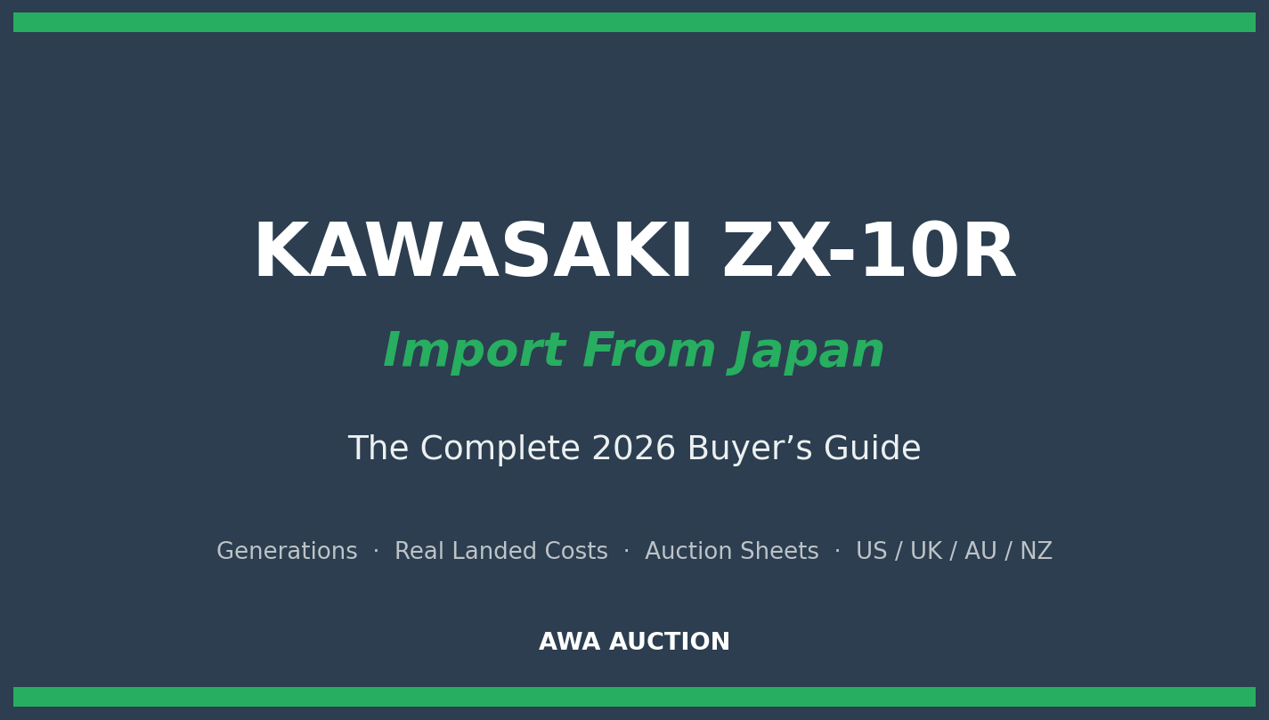 Kawasaki ZX-10R import from Japan 2026 buyer's guide cover