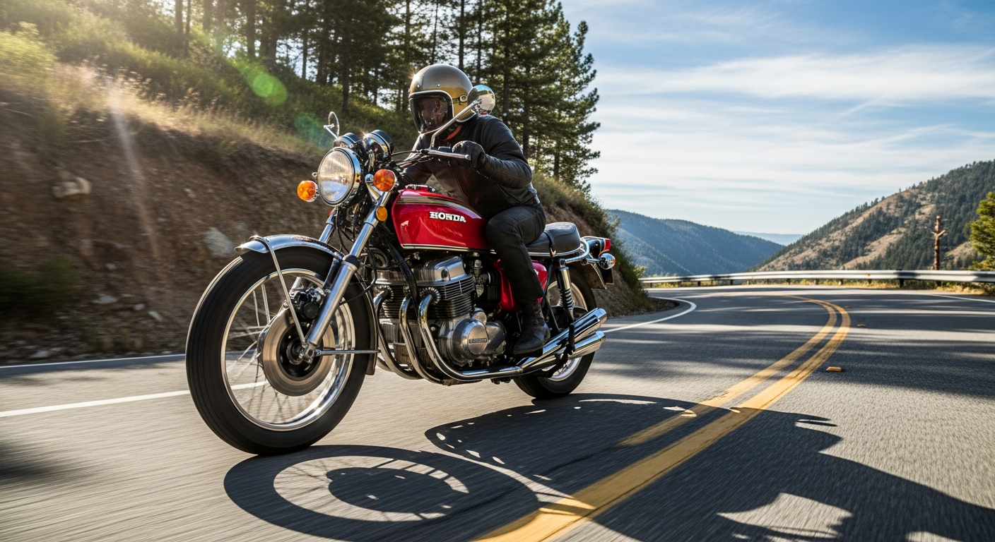 Kawasaki ZZR1100 ZX-11 sport bike on a sweeping road, the kind of riding an import from Japan is built for