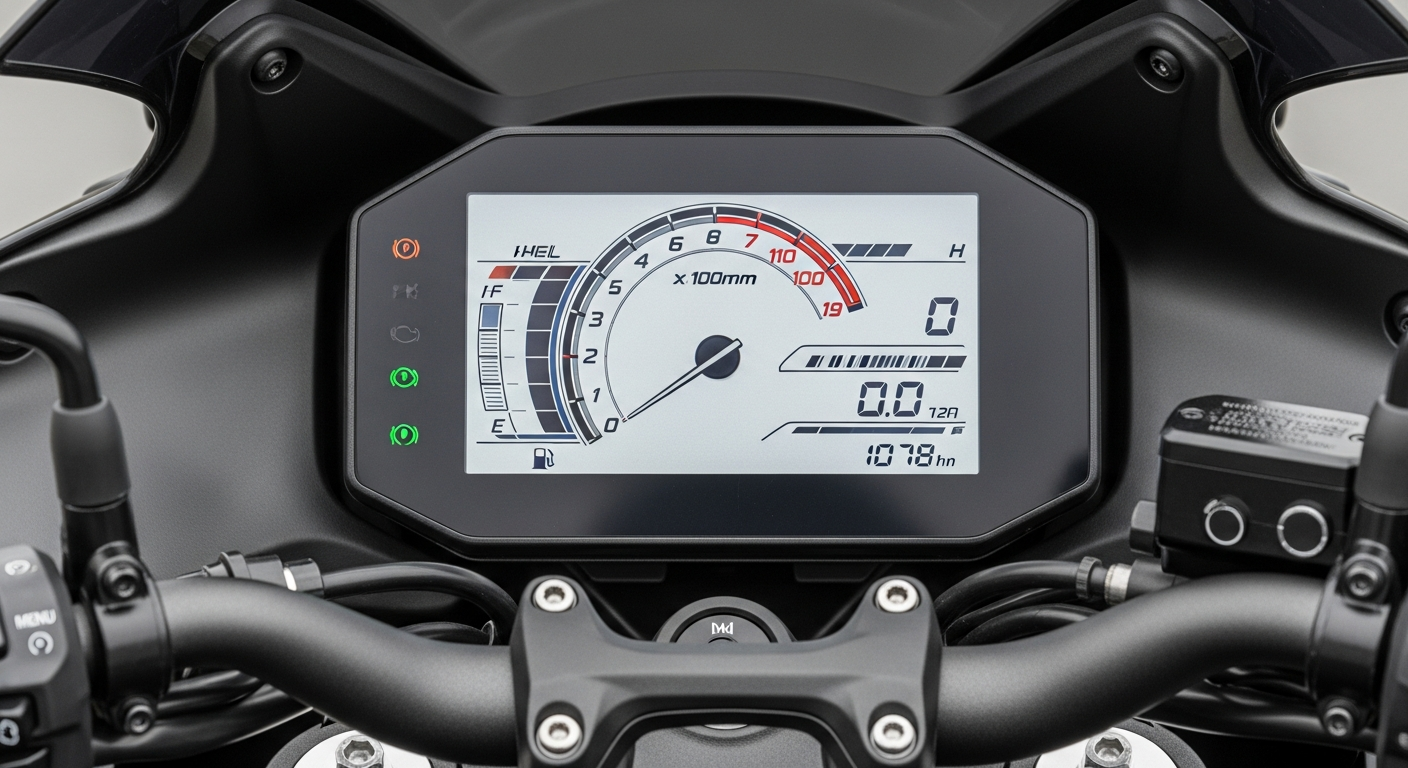 شاشة TFT ومقود دراجة KTM Duke 390 المستعملة عن قرب