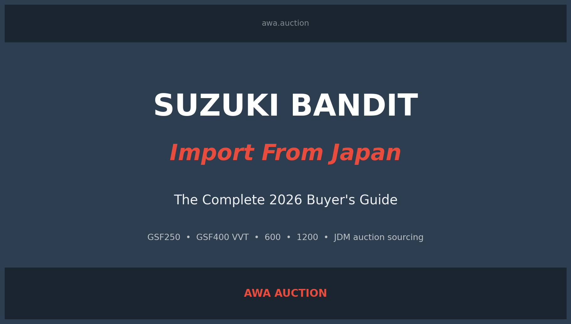 Suzuki Bandit import from Japan 2026 buyer's guide cover