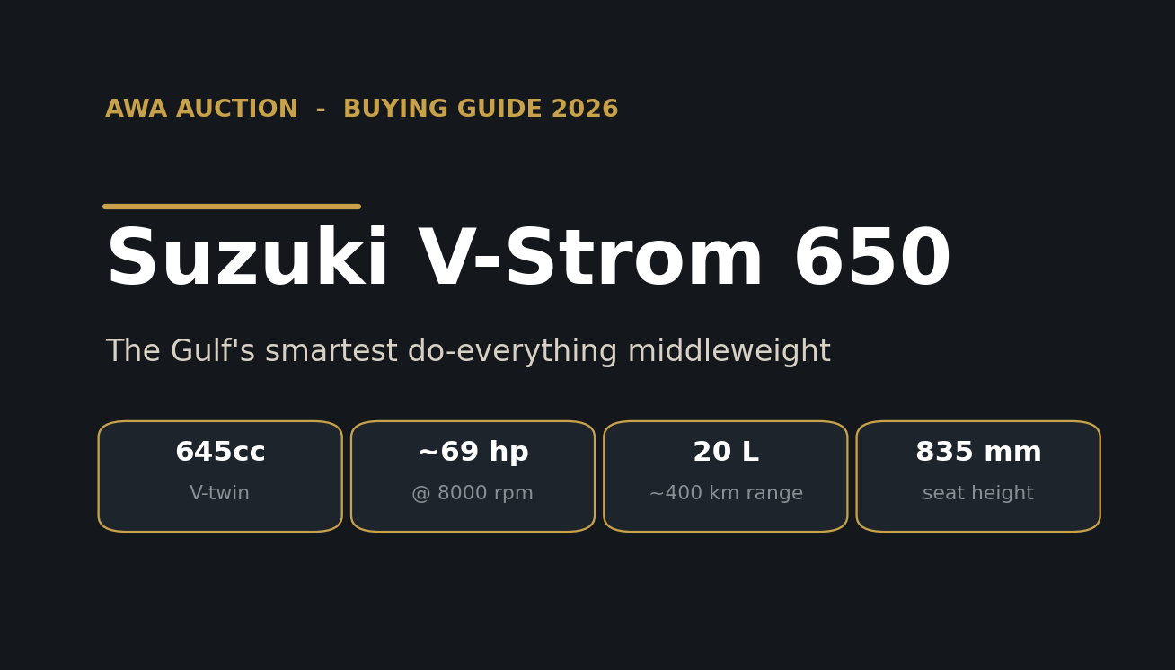 دليل شراء سوزوكي في ستروم 650 مستعملة في الخليج 2026