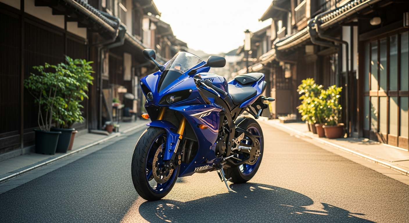 Yamaha YZF-R1 imported from Japan parked on a clean street